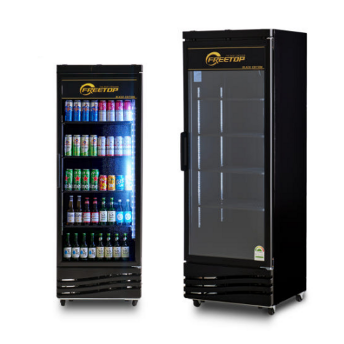 2025년 1등급 음료수 냉장고 음료 카페 사케 술 꽃 주류 업소용 냉장 쇼케이스 FT470AB 올블랙