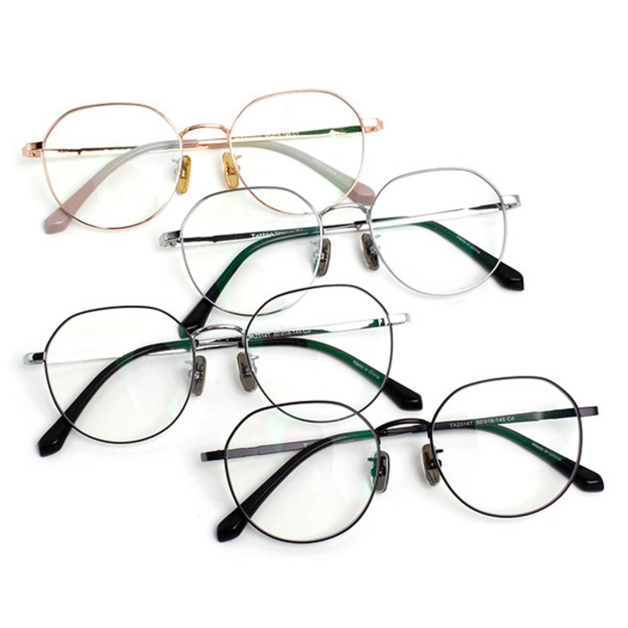 타투 그대로착용 TA2314T 티타늄 4컬러 블루라이트차단안경 금속테 남녀공용 tattoo가죽케이스안경수건