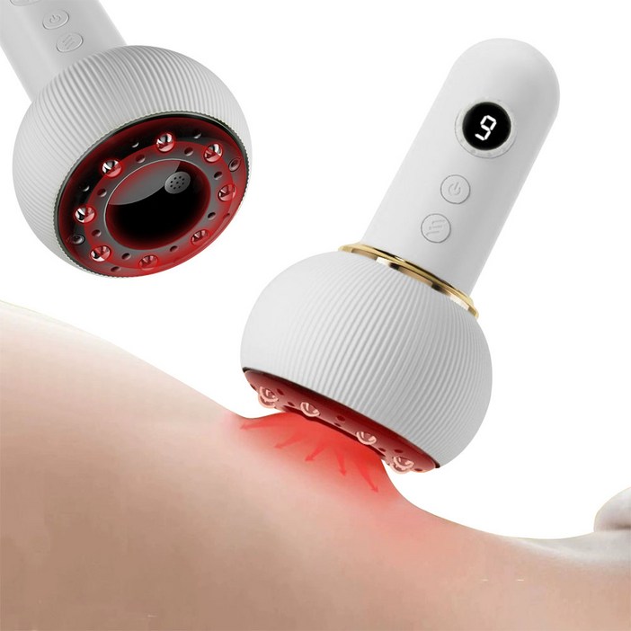 smabat 스마트 괄사 마사지기 흡착 마사지기 진공 온열안마기 강력한 흡입력 온열 9단계조절 무선 충전