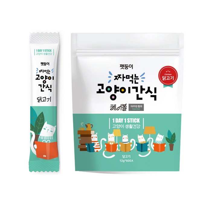 펫둥이 짜먹는 고양이 간식 720g, 60개입, 닭고기