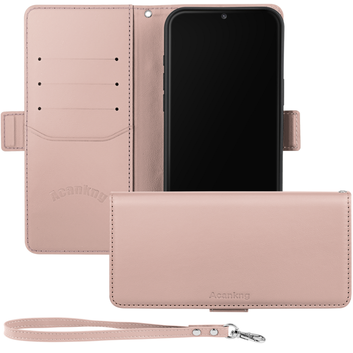 아칸크 가죽 다이어리 지갑 케이스핸드 스트랩 세트 갤럭시S23SMS911