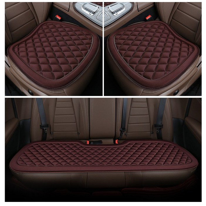 PYHO 자동차 방석 앞좌석 뒷좌석 세트 프리미엄 사계절 공용 자동차 방석, 1개, 버건디와인