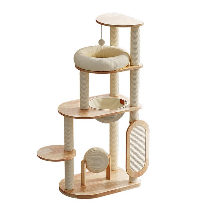 멍냥이랑 우드 트위스트 캣타워, 1개, 단일색상