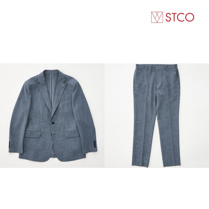 여름STCO 에스티코 릴렉스핏 폴리 정장세트 블루 여름STCO 에스티코 릴렉스핏 폴리 정장세트 블루