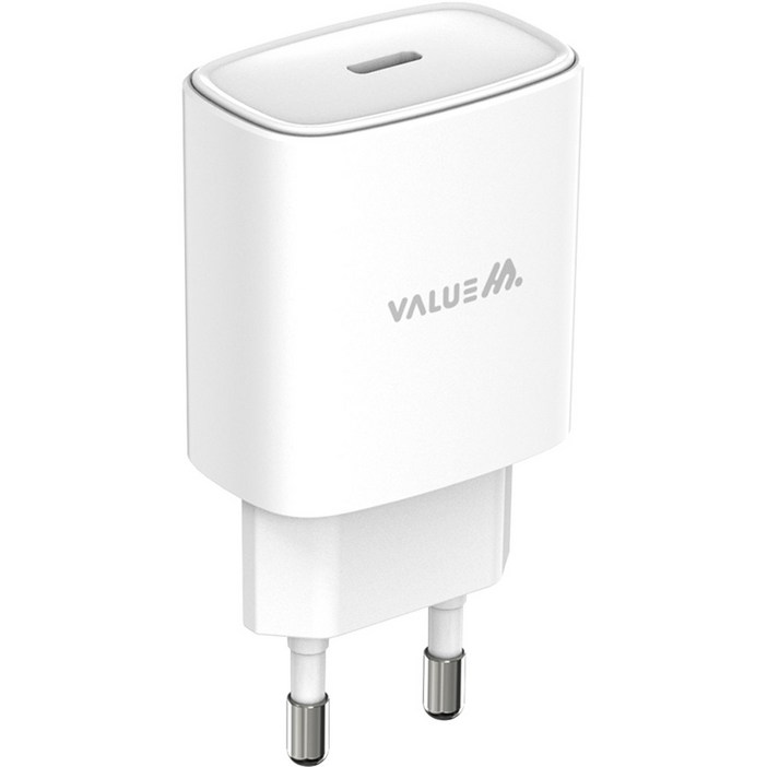밸류엠 USB PD C타입 18W 고속 충전기, 화이트, 1개 밸류엠 USB PD C타입 18W 고속 충전기, 화이트, 1개