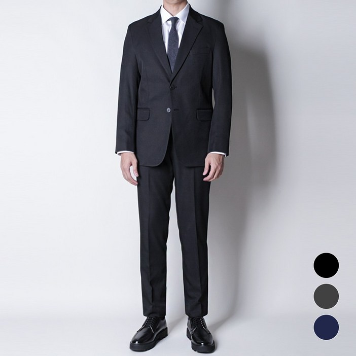 [디아웃핏]남자 히든밴딩 플렉스 정장세트 사계절 수트 캐주얼 기본 링클프리 하객룩 데이트 결혼식 웨딩 면접