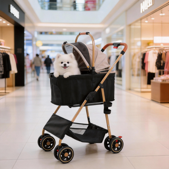TRAIL TAIL 초경량 강아지 유모차  고양이 중형견 이동 카트 분리형 원터치 일체형 개모차