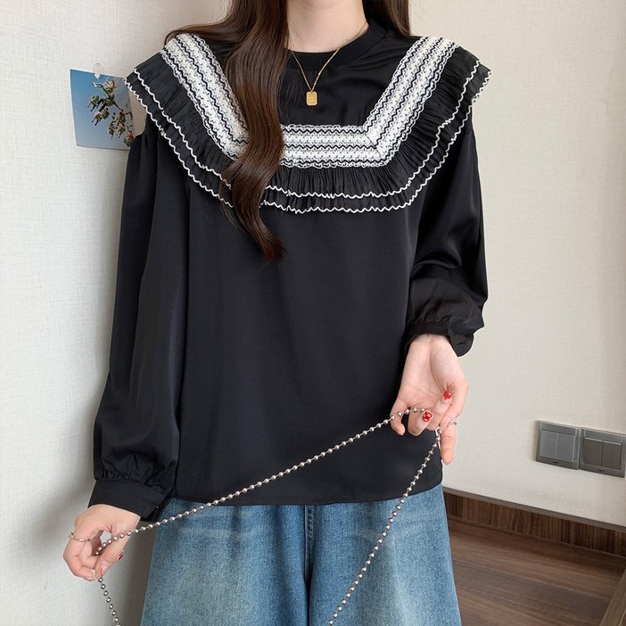 블랑루즈 마노 세라 루즈 블라우스