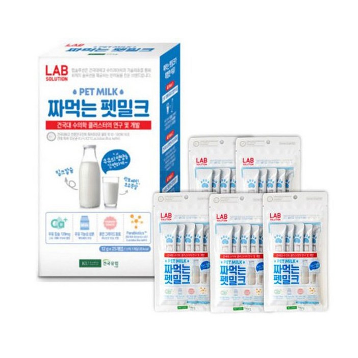짜먹는 펫밀크 12g x 25개입 강아지 고양이 간식, 짜먹는펫밀크, 12g, 25개