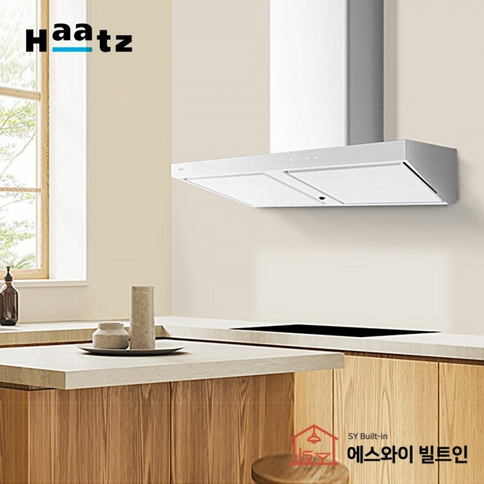하츠 주방후드 슬랜트 PST90WHCl 화이트 9단흡입 주방환풍기, PST90WHCl, 고객직접설치