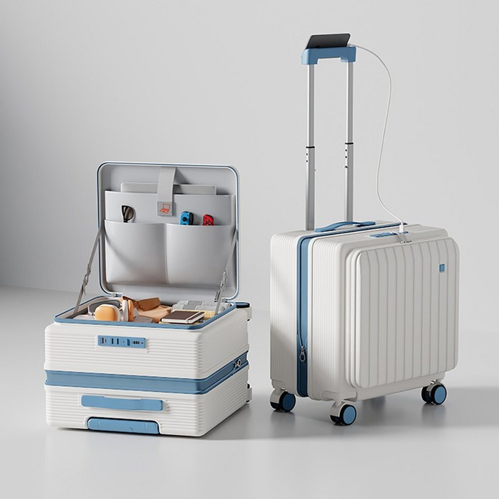 Chephie 무기한 AS 전면오픈 확장형 소형 기내용 여행용 캐리어