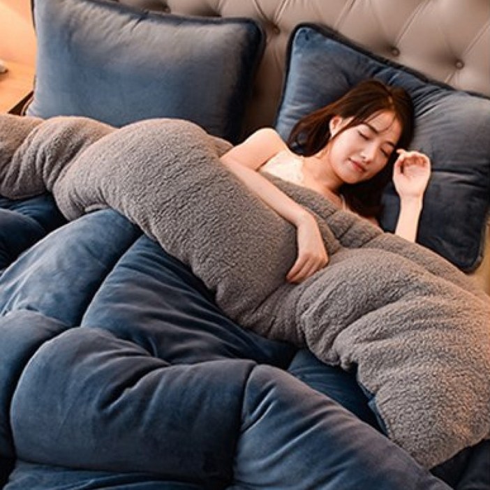 포근랩 겨울이불 두꺼운 극세사 차렵 침구 벨벳
