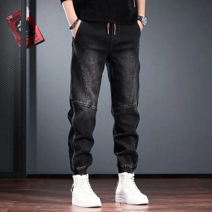 남성청바지 배기바지 슬림핏 배기핏 조거 남성 캐주얼룩 겨울 가을 빈티지 청바지 힛템