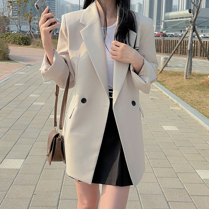 국내 자체 제작 세린 더블 원버튼 자켓