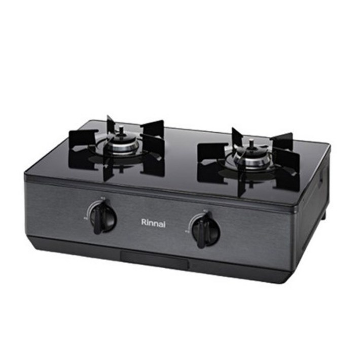 린나이 2구 가스레인지 RT-1070 (LNG/LPG 옵셥선택) 자동불꽃조절 스마트+센서 과열방지 / 5발/ 원터치자동점화, RT-1070, LNG