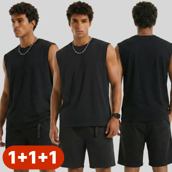 데이그린 남자 나시티 오버핏 민소매 3종세트 DGT051