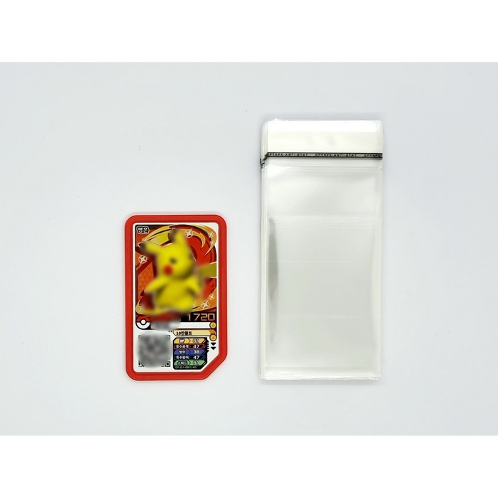 포켓몬가오레비닐 포켓몬카드보관 슬리브 가오레디스크 칩 OPP봉투 접착 5×74 1장, 1개