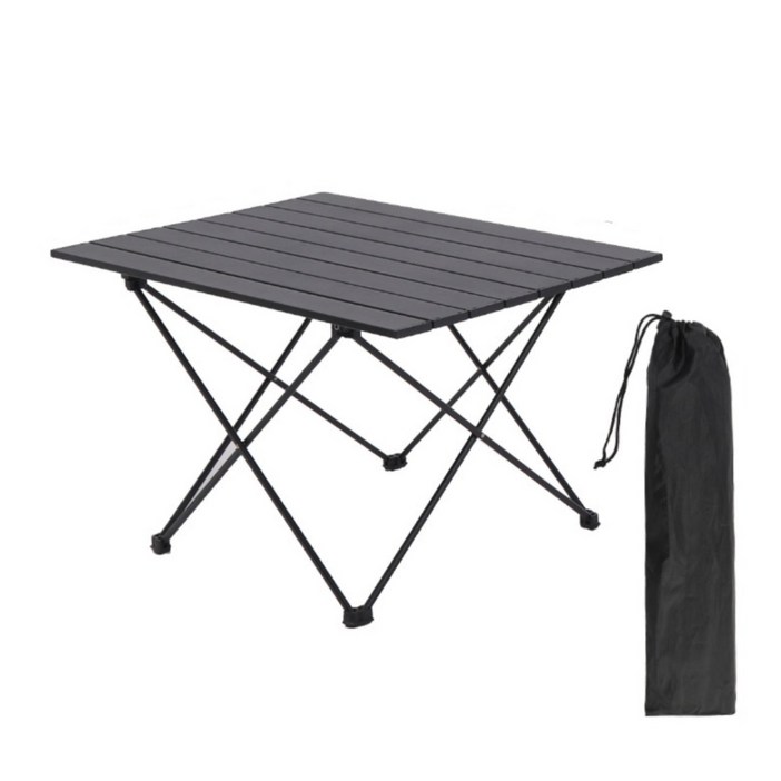 디노브 경량 접이식 캠핑 테이블, 블랙