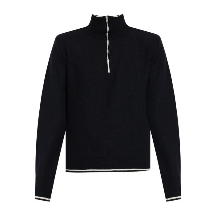 메종 마르지엘라 하이 넥 프런트 지퍼 스웨터