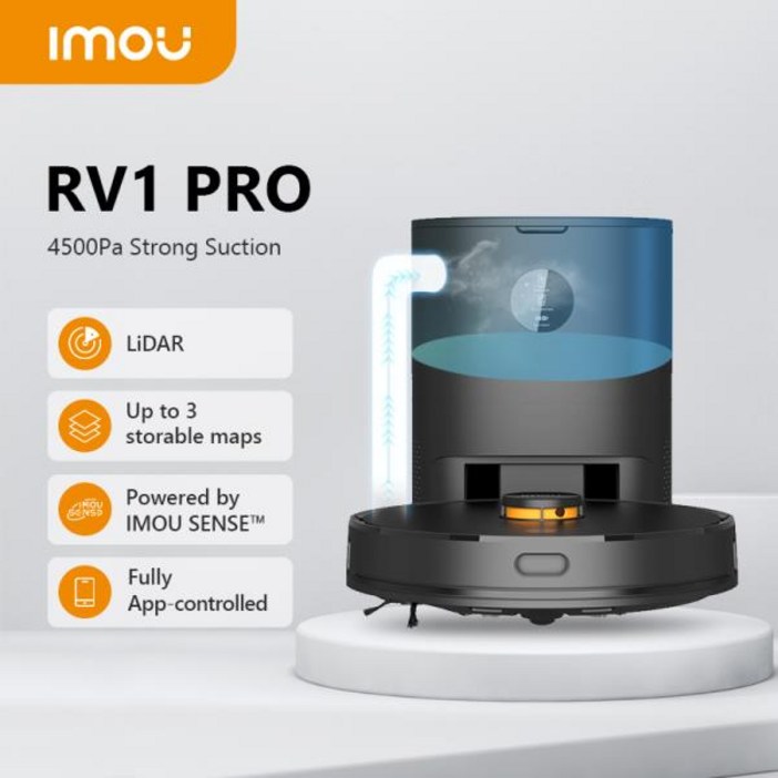 IMOU RV1 Pro 로봇 자체 비우기 진공 청소기 로봇 스위퍼 4500Pa 흡입 자동 스마트 청소 기계 무선