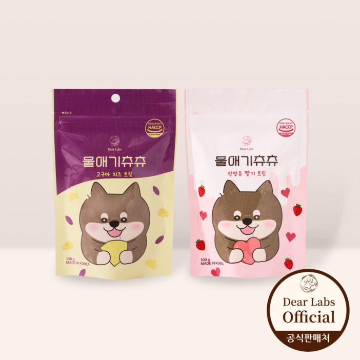 디어랩스 울애기츄츄 저알러지 노즈워크 트릿 강아지노즈워크간식 강아지훈련용 져키간식 노령견 저칼로리간식, 6개, 100g, 고구마치즈