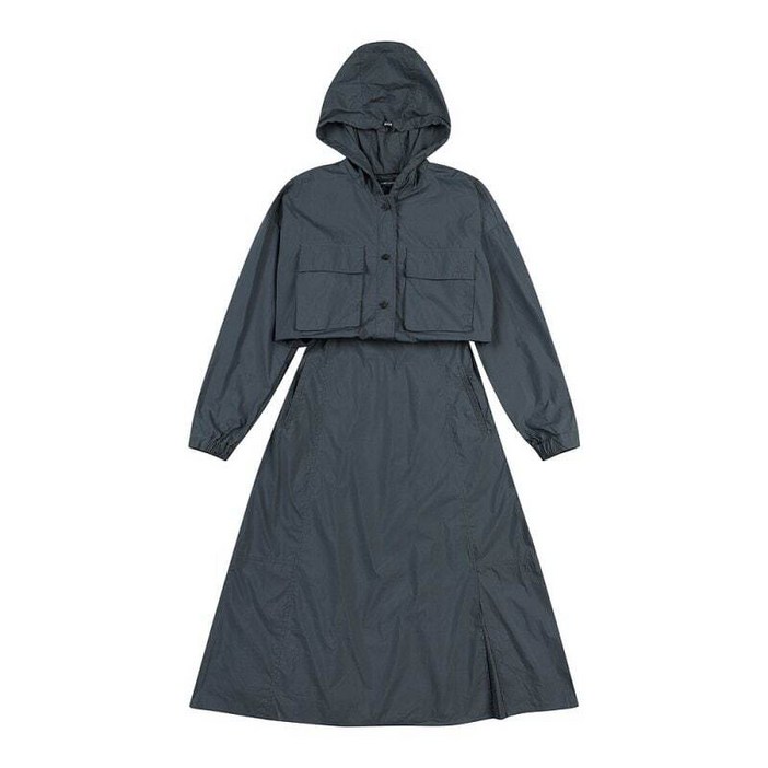 [백화점정품]   [코데즈컴바인] 레이어드 점퍼후드 원피스 (CJA-OP503W2) 여성원