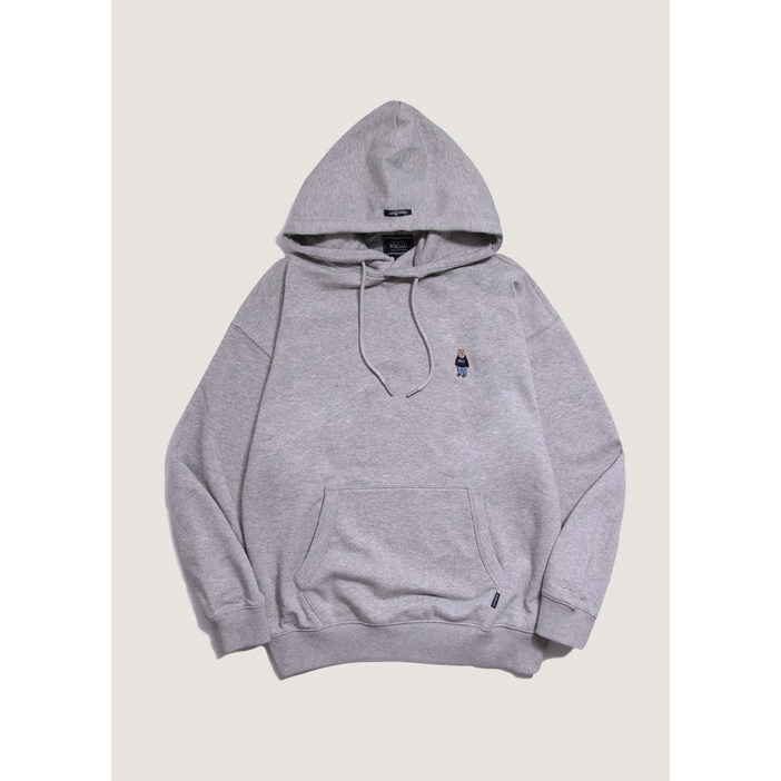 후아유 WHMHD1217U MELANGE GRAY 스티브 자수 후드티노기모