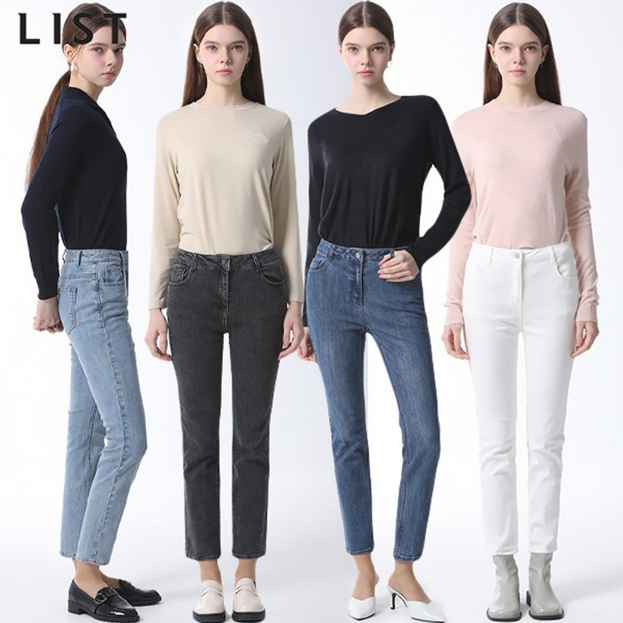 리스트 데일리 슬림 데님 팬츠  택가격  138000원