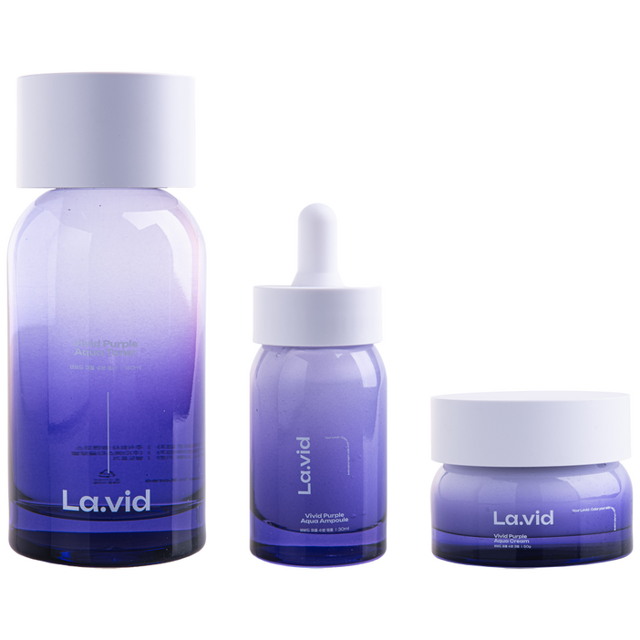 [공식몰] 라비드 퍼플 수분케어 3종 세트(토너+크림+앰플 기초보습라인) 팡이요 화장품 [앰플 스파츌라 증정], 1개