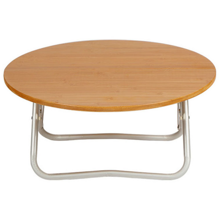 캠핑 원형 접이식 좌식 우드 테이블, 1개, 우드