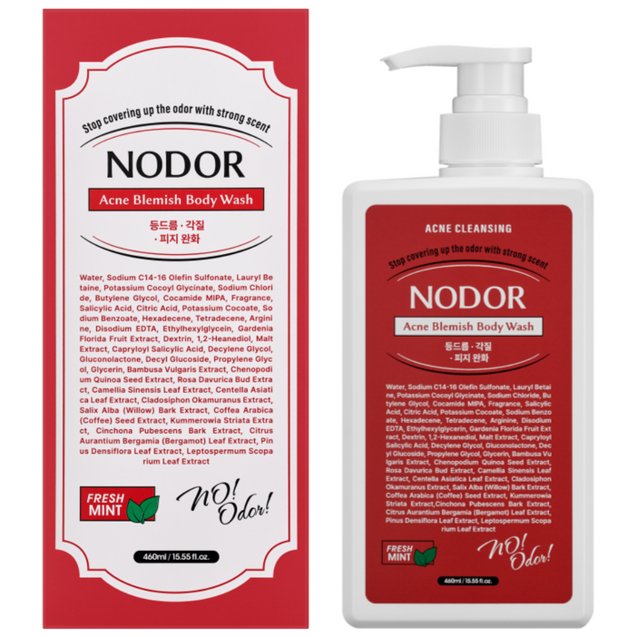 본사공식몰 노도르 등드름 트러블 아크네 블레미쉬 진정 바디워시, 4개, 460ml
