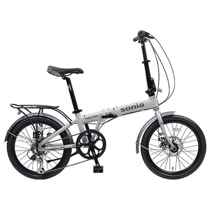 소니아 알루미늄 미니벨로 자전거 투데이100 20인치 접이식 미조립, 1개, 170cm, 그레이/미조립