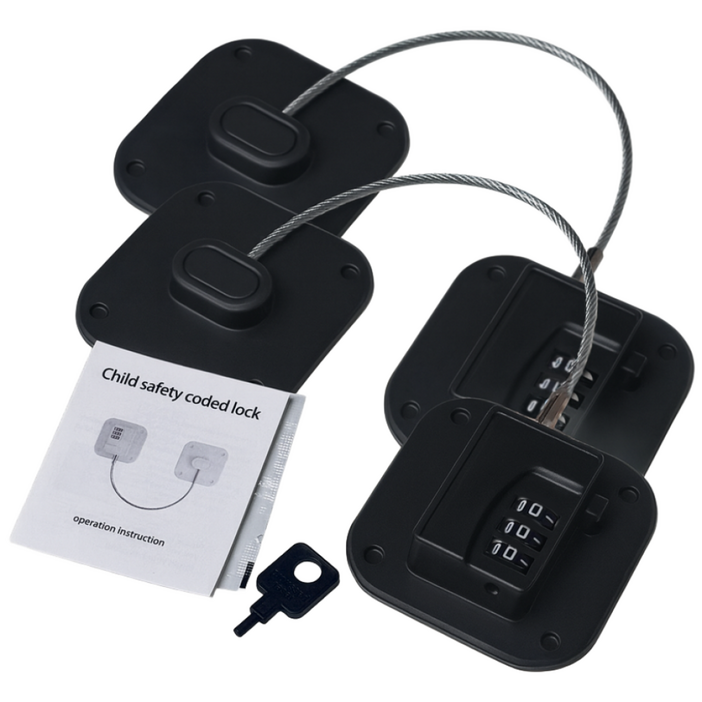 더조흔 사각 무타공 다용도 비밀번호 잠금장치, 2개