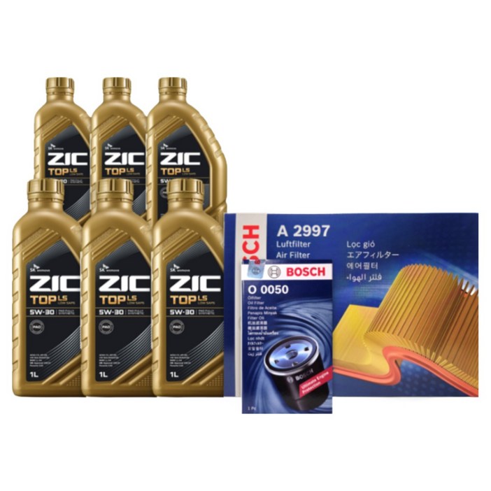 그랜저 IG 3.0 LPG 엔진오일세트 SK 지크 탑 LS 5W30 ZIC TOP LS