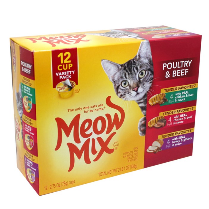 미유믹스 미유믹스 버라이어티팩 빨강 고양이 주식캔, 78g, 12개입