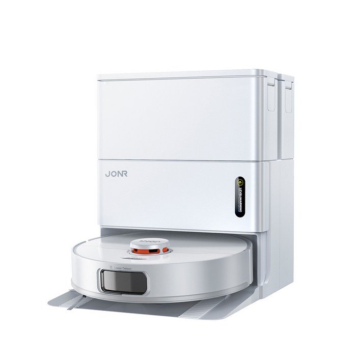 JONR 로봇청소기 T5 PRO GEN 2 열풍건조 자동세척 올인원 자동먼지비움, 화이트, T5 Pro Gen 2