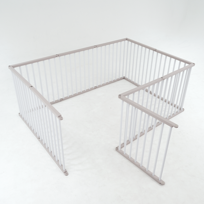 독톡 강아지 울타리 펜스 ABS 50cm 10p, 상하단(코코아밀크), 파이프(화이트), 10개