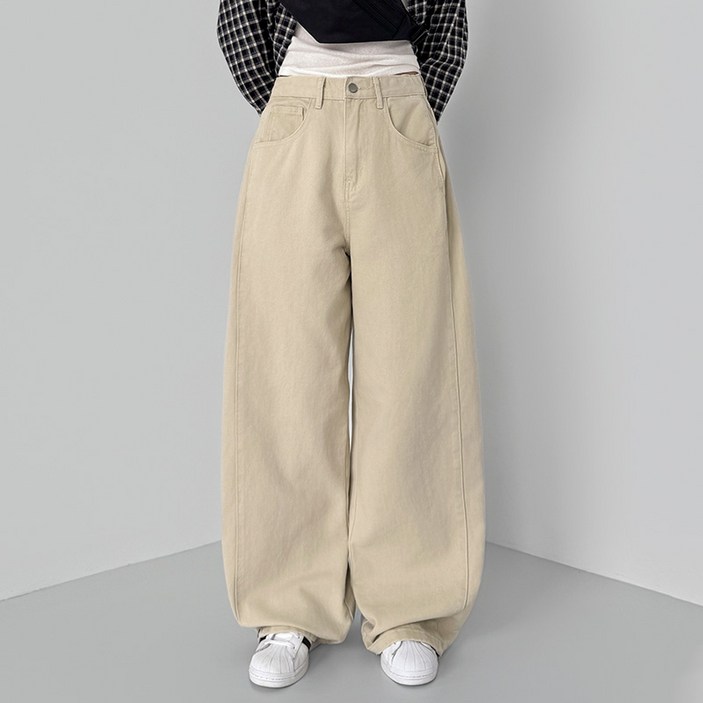 유라잇 여성용 숏기본롱 유핏 2탄 모던 벌룬핏 투웨이 와이드 팬츠 322229