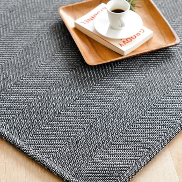 스칸디앤홈 먼지없는 쉐브론 사이잘룩 러그 거실 카페트