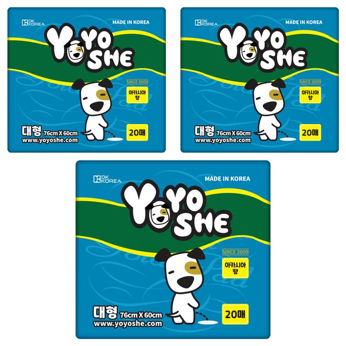 요요쉬 반려견용 배변패드 스카이 아카시아향 20매입