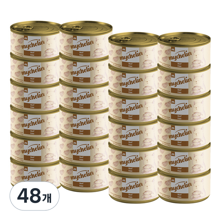 마이베프 생후3개월이후 마이슐랭 파테 고양이 습식사료, 소, 80g, 48개