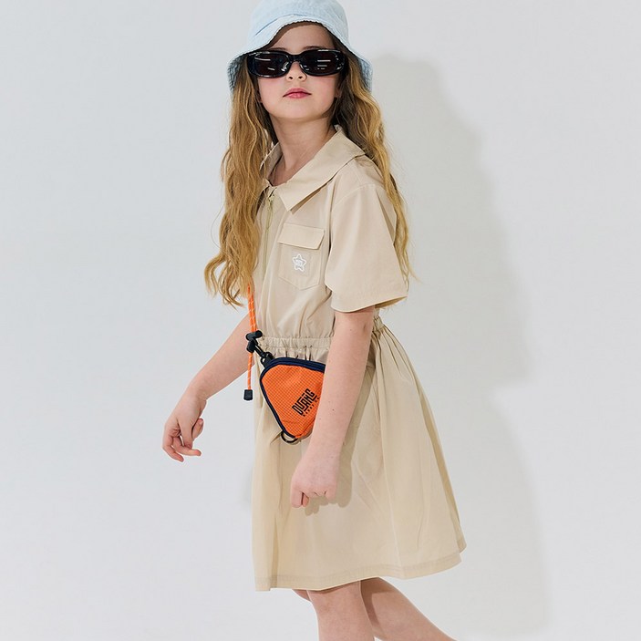 페퍼즐 여아용 스트레치 캠핑 원피스