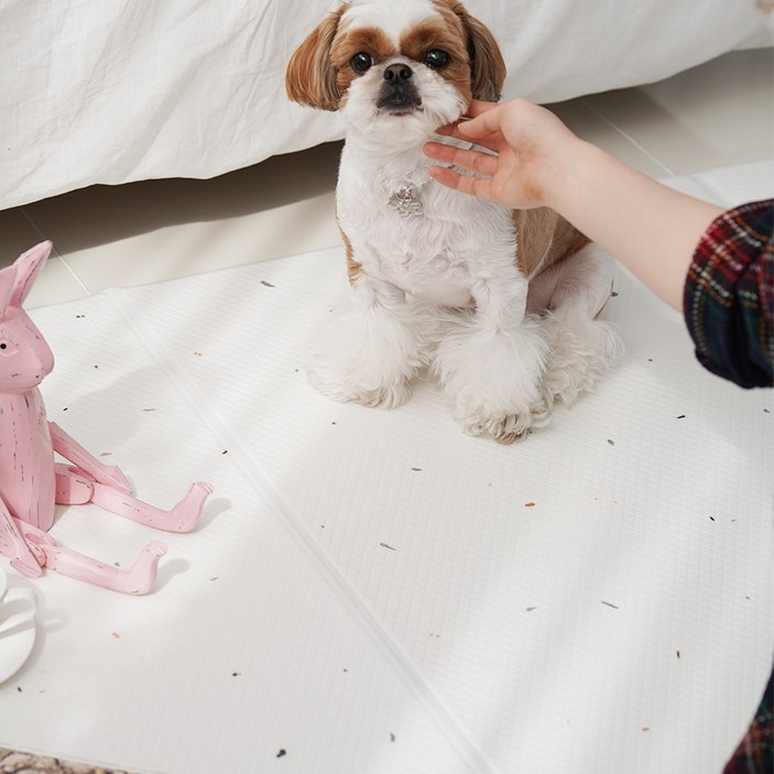 플리다스 강아지 투게더 논슬립 코지 매트, 멀티화이트, 1개