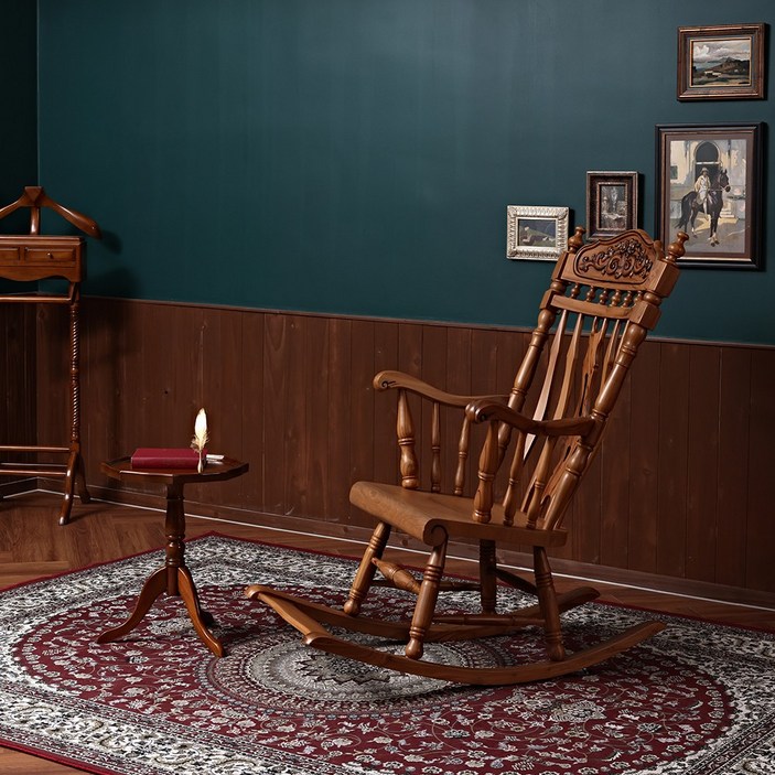 메종플렌느 루브 레안느 티크 원목 흔들의자