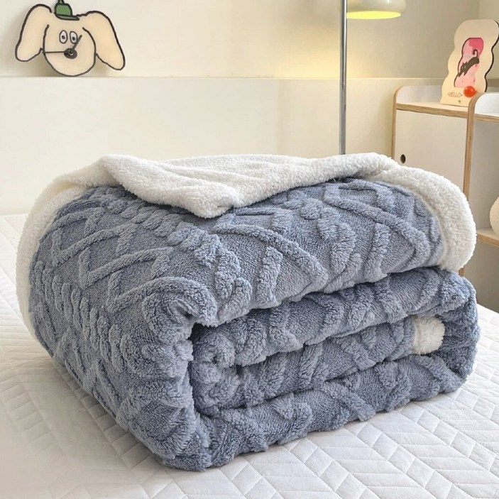 YYT 겨울 이중 융단 기모 두꺼운 무릎담요