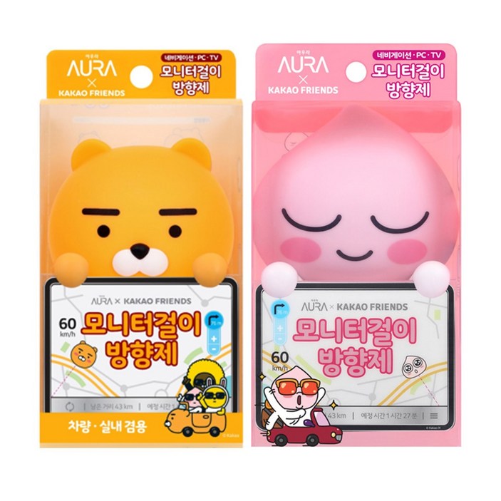 아우라 카카오프렌즈모니터걸이 방향제 어피치라이언, 1개