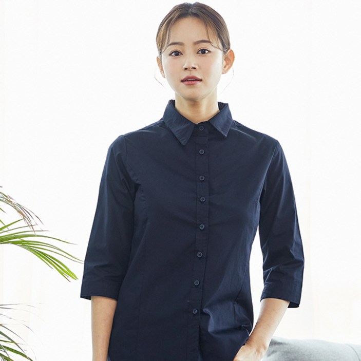 유니스토어 여성 7부 면혼방 블라우스 3 color 유니스토어 여성 7부 면혼방 블라우스 3 color