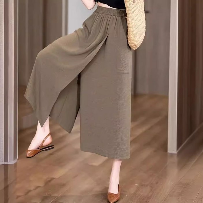 3121 여성 와이드 8부 치마바지 스커트 팬츠 빅사이즈
