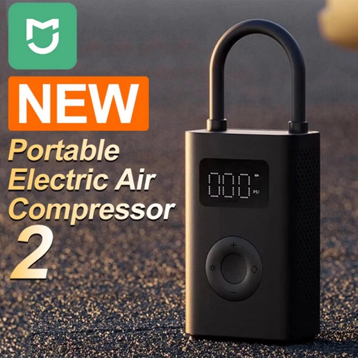 샤오미 미지아 휴대용 공기 압축기 2 범용 전기 펌프 타이어 센서 미 팽창식 트레저 자동차 자전거 신제품