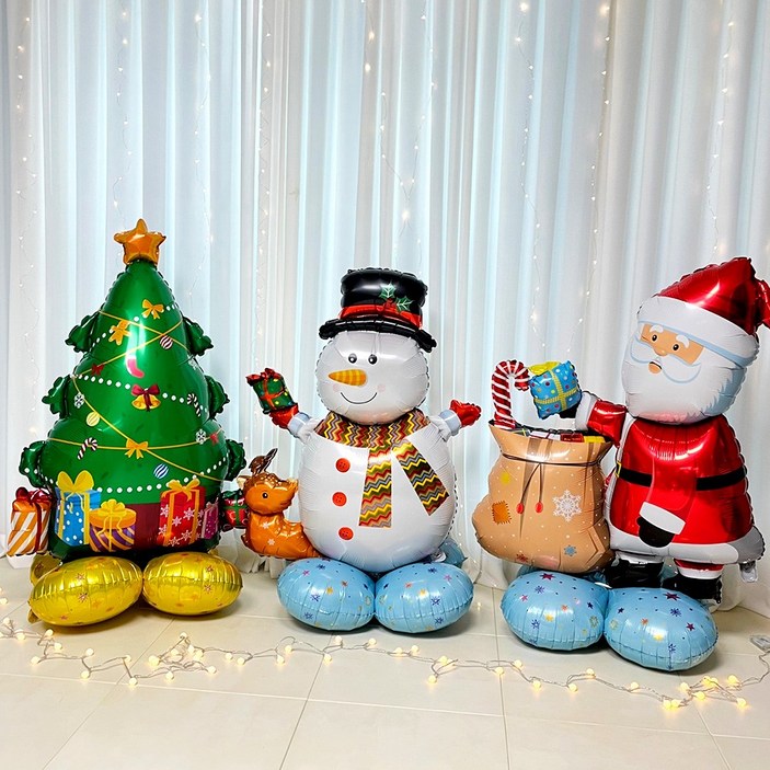 크리스마스행사 이벤트 대형 스탠딩풍선 입체트리 산타 눈사람